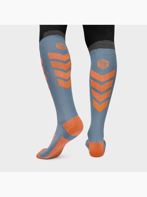 Chaussettes de snowboard sports d'hiver homme et femme aoraki slide - Kiabi