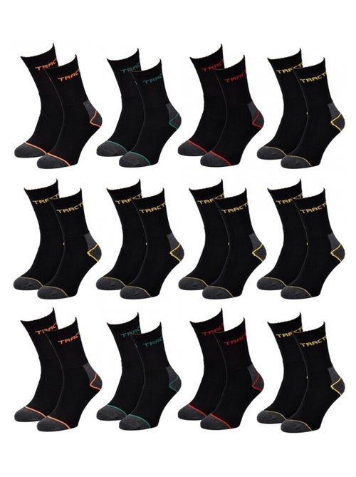 Chaussettes de Travail TRACTO pour Homme Résistance et Qualité Pro - Pack de 12 - Kiabi Chaussettes de Travail TRACTO pour Homme Résistance et Qualité Pro - Pack de 12 - Kiabi