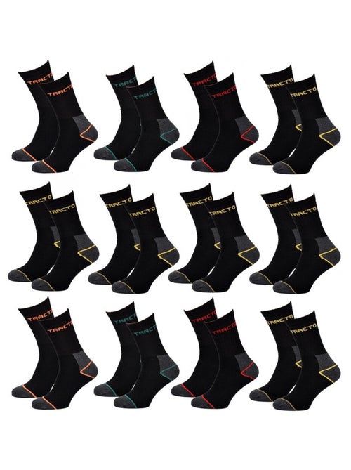 Chaussettes de Travail TRACTO pour Homme Résistance et Qualité Pro - Pack de 12 - Kiabi Chaussettes de Travail TRACTO pour Homme Résistance et Qualité Pro - Pack de 12 - Kiabi