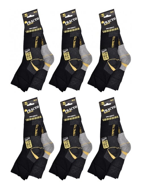 Chaussettes de Travail TRACTO pour Homme Résistance et Qualité Pro - Pack de 12 - Kiabi Chaussettes de Travail TRACTO pour Homme Résistance et Qualité Pro - Pack de 12 - Kiabi