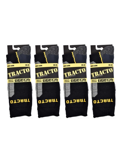Chaussettes de Travail TRACTO Qualité Pro - Pack de 4 - Kiabi Chaussettes de Travail TRACTO Qualité Pro - Pack de 4 - Kiabi