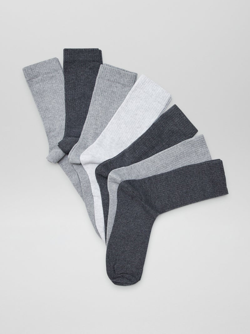 Chaussettes de type sport Gris - Kiabi