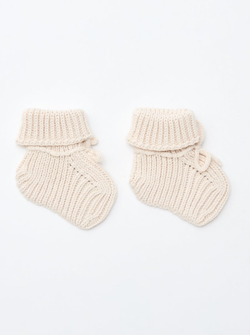 Chaussettes en tricot Rose - Kiabi