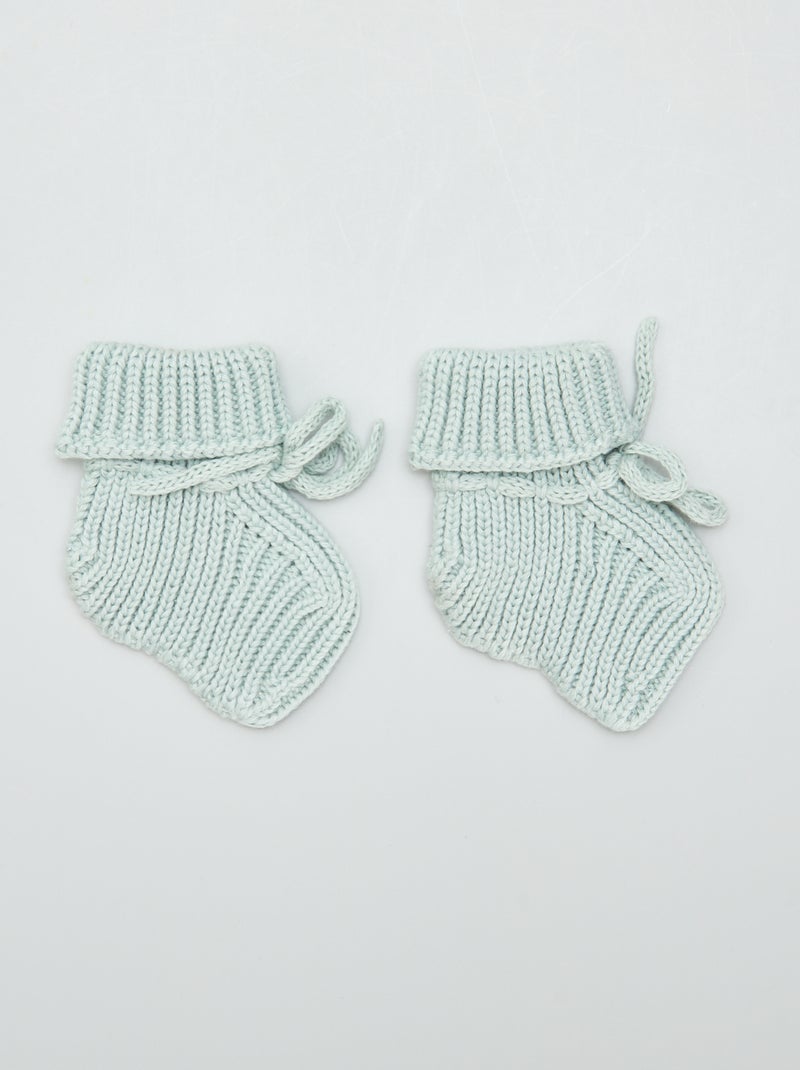 Chaussettes en tricot Vert - Kiabi