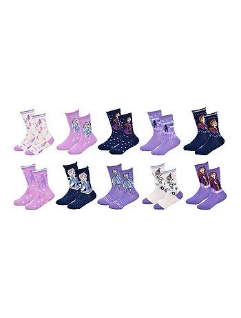 Chaussettes enfant DISNEY en Coton- Pack de 10