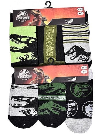 Chaussettes Enfant JURASSIC WORLD fantaisie -Assortiment modèles photos selon arrivages - Pack de 9