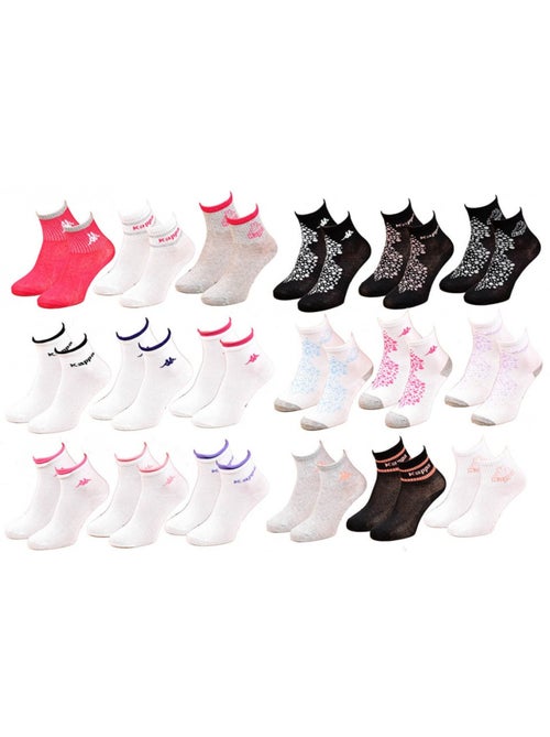 Chaussettes Enfant KAPPA Socquettes en Coton Majoritaire - Pack de 12 - Kiabi