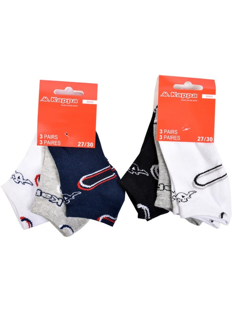 Chaussettes Enfant KAPPA Socquettes en Coton Majoritaire - Pack de 12 Multicolore - Kiabi