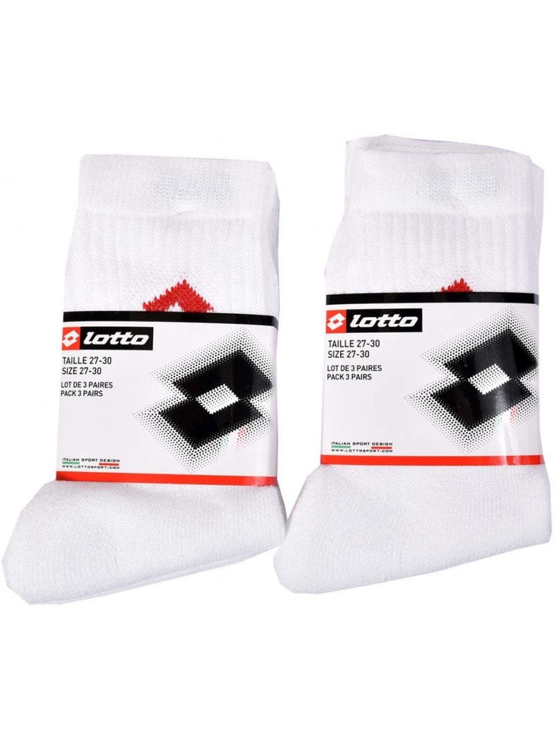 Chaussettes Enfant LOTTO TENNIS CREW - Pack de 6 Multicolore - Kiabi