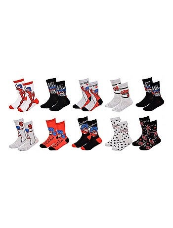 Chaussettes enfant MIRACULOUS en Coton- Pack de 10