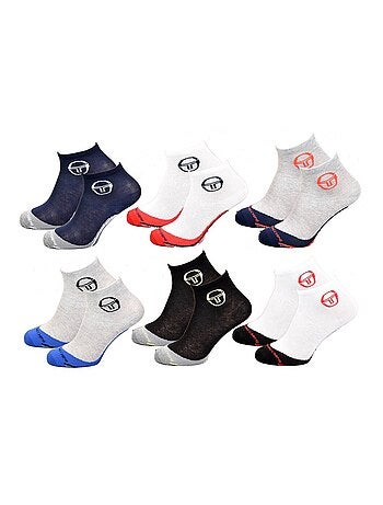 Chaussettes Enfant SERGIO TACCHINI Socquettes en Coton Majoritaire - Pack de 12