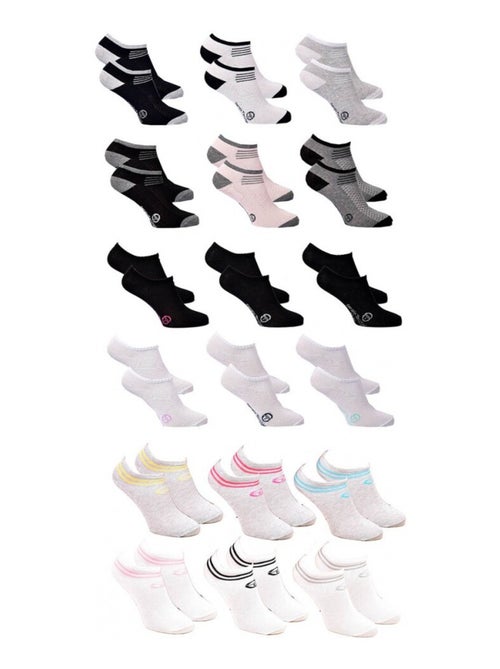 Chaussettes Enfant SERGIO TACCHINI Socquettes en Coton Majoritaire - Pack de 12 - Kiabi