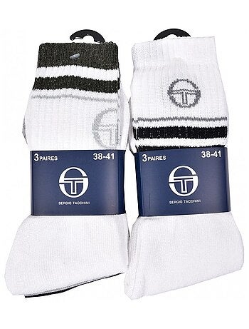 Chaussettes Enfant SERGIO TACCHINI TENNIS CREW Coton Majoritaire Confort et Qualité - Pack de 12