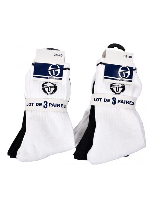 Chaussettes Enfant SERGIO TACCHINI TENNIS CREW Coton Majoritaire Confort et Qualité - Pack de 12 - Kiabi