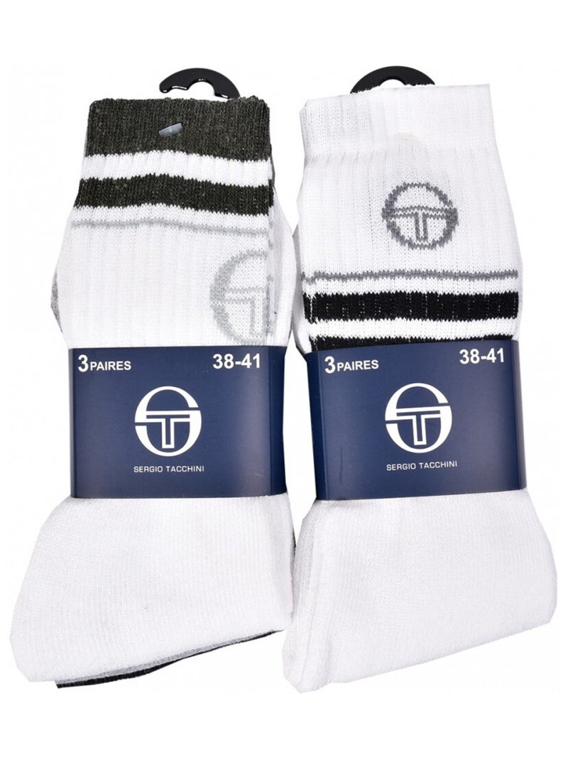 Chaussettes Enfant SERGIO TACCHINI TENNIS CREW Coton Majoritaire Confort et Qualité - Pack de 6 Doré/or - Kiabi