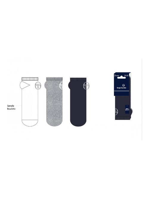 Chaussettes Enfant SNEAKER SERGIO TACCHINI Lot de 6 - Pack de 6 - Kiabi