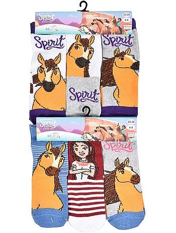 Chaussettes Enfant SPIRIT fantaisie -Assortiment modèles photos selon arrivages - Pack de 9