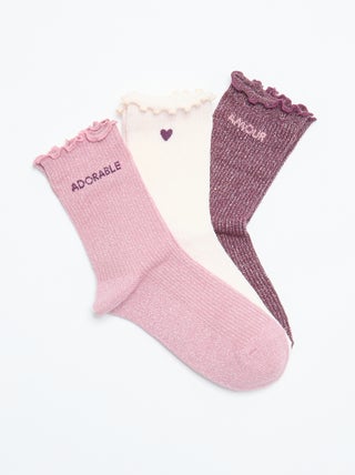 Chaussettes fantaisies à paillettes