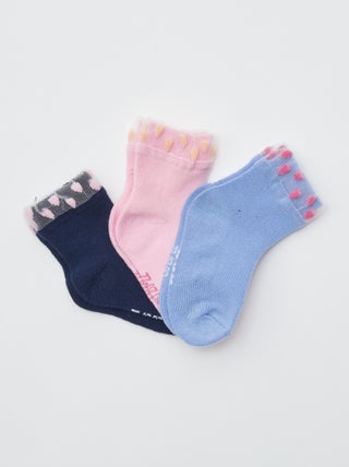 Chaussettes fantaisies en maille - lot de 3