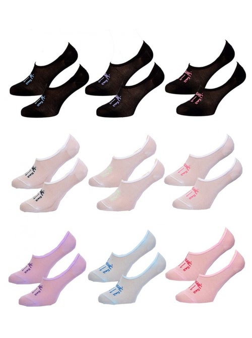 Chaussettes femme ELLE Basic - Pack de 9 - Kiabi Chaussettes femme ELLE Basic - Pack de 9 - Kiabi