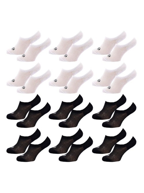 Chaussettes femme footies sergio tacchini - pack de 12 - Kiabi Chaussettes femme footies sergio tacchini - pack de 12 - Kiabi