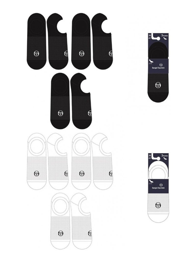 Chaussettes femme footies sergio tacchini - pack de 12 Multicolore - Kiabi