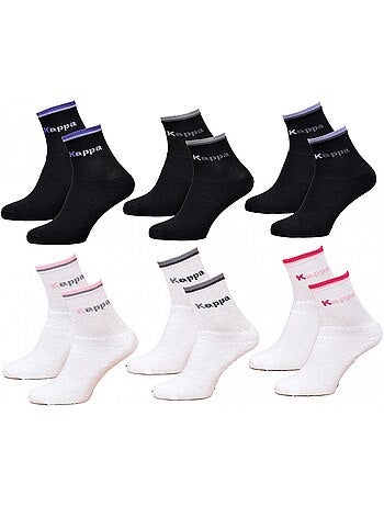 Chaussettes Femme KAPPA Modèle Tennis -Assortiment modèles photos selon arrivages - Pack de 6