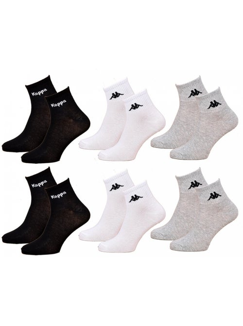 Chaussettes Femme KAPPA QUARTER - Pack de 6 - Kiabi Chaussettes Femme KAPPA QUARTER - Pack de 6 - Kiabi