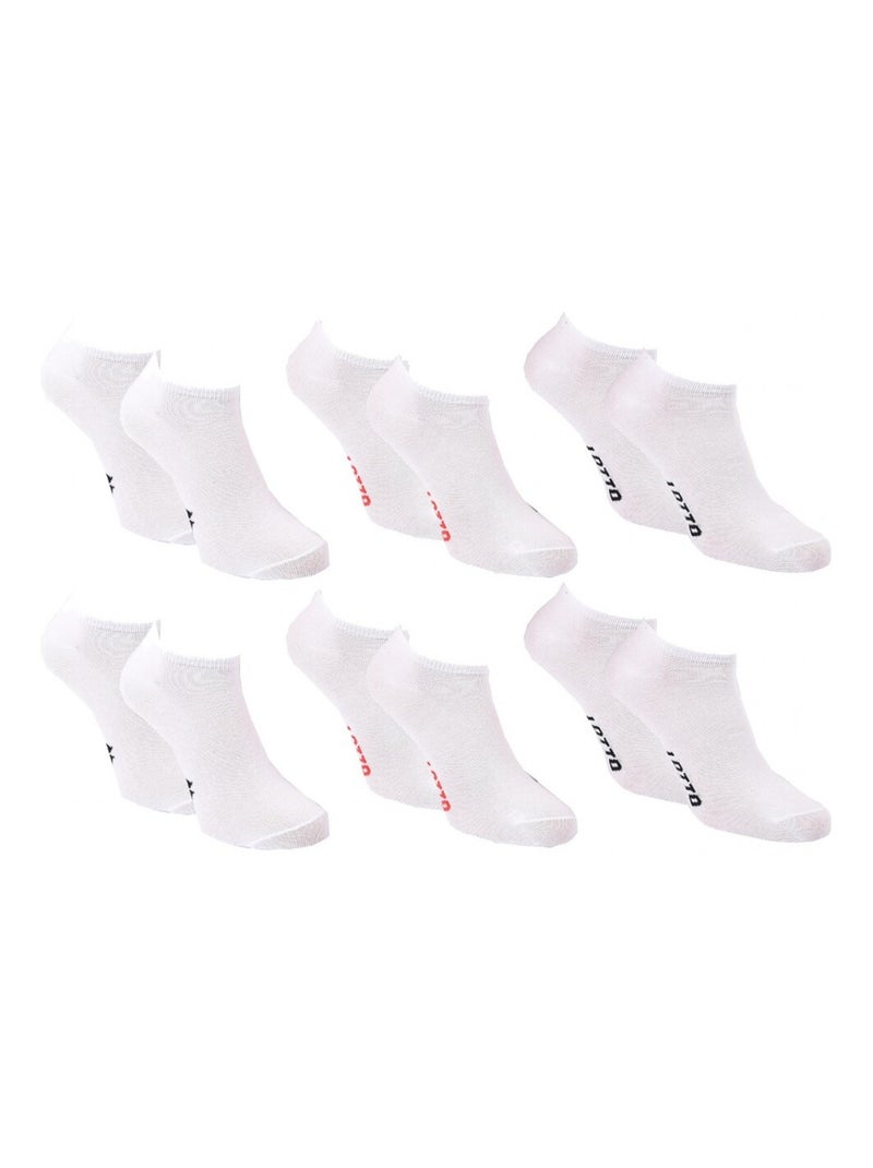 Chaussettes femme lotto - pack de 6 Blanc - Kiabi