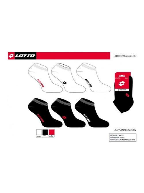 Chaussettes femme lotto - pack de 6 - Kiabi Chaussettes femme lotto - pack de 6 - Kiabi