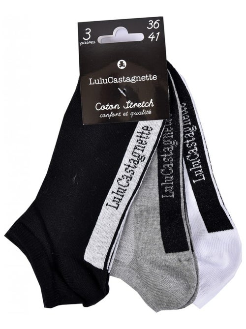 Chaussettes femme LULU CASTAGNETTE - Pack de 3 - Kiabi Chaussettes femme LULU CASTAGNETTE - Pack de 3 - Kiabi