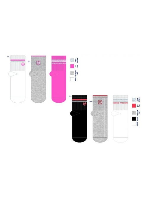 Chaussettes Femme QUARTER SERGIO TACCHINI - Pack de 12 - Kiabi Chaussettes Femme QUARTER SERGIO TACCHINI - Pack de 12 - Kiabi