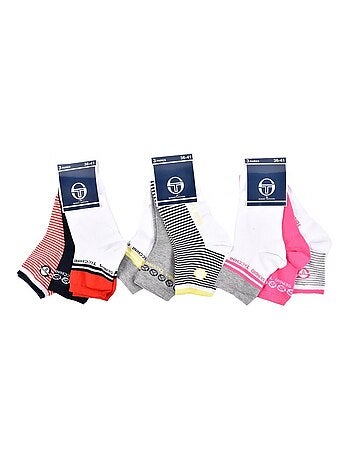Chaussettes femme quarter sergio tacchini lot de 9 - pack de 9