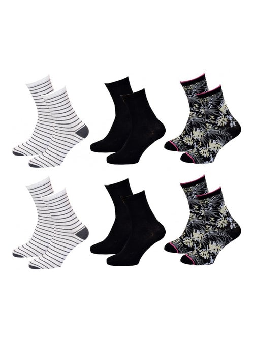 Chaussettes femme TWINDAY - Pack de 8 - Kiabi Chaussettes femme TWINDAY - Pack de 8 - Kiabi