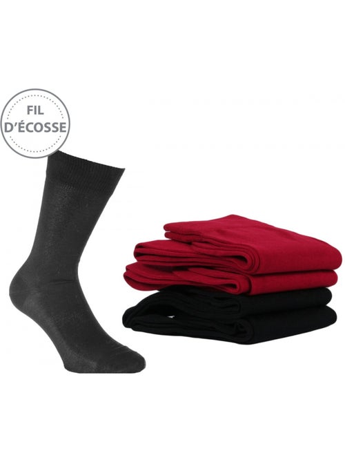 Chaussettes fil d'écosse homme lot de 4 - Kiabi Chaussettes fil d'écosse homme lot de 4 - Kiabi