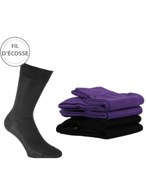Chaussettes fil d'écosse homme lot de 4 - Kiabi Chaussettes fil d'écosse homme lot de 4 - Kiabi