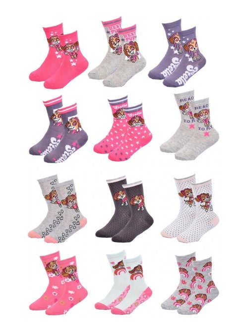 Chaussettes Fille Licence PACK DE 12 PAIRES PAT PATROUILLE - Kiabi Chaussettes Fille Licence PACK DE 12 PAIRES PAT PATROUILLE - Kiabi