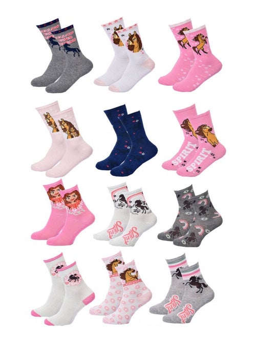 Chaussettes Fille Licence PACK DE 12 PAIRES SPIRIT - Kiabi Chaussettes Fille Licence PACK DE 12 PAIRES SPIRIT - Kiabi