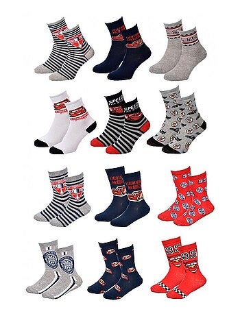Chaussettes Garçon Licence PACK DE 12 PAIRES CARS