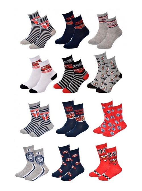 Chaussettes Garçon Licence PACK DE 12 PAIRES CARS - Kiabi
