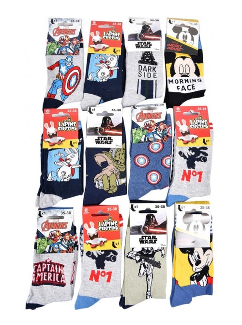 Chaussettes Garçon Licence PACK DE 12 PAIRES DISNEY CLASSIC - Kiabi
