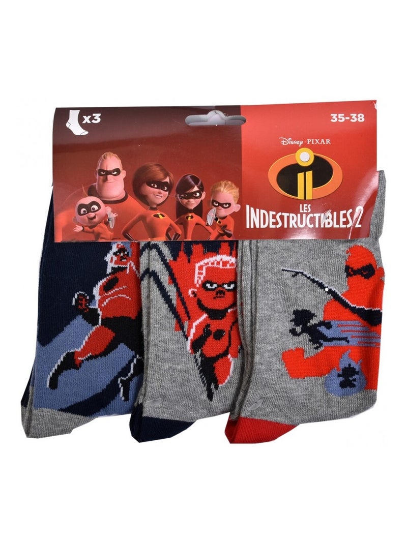 Chaussettes Garçon Licence PACK DE 12 PAIRES LES INDESTRUCTIBLES Noir Rouge Gris - Kiabi