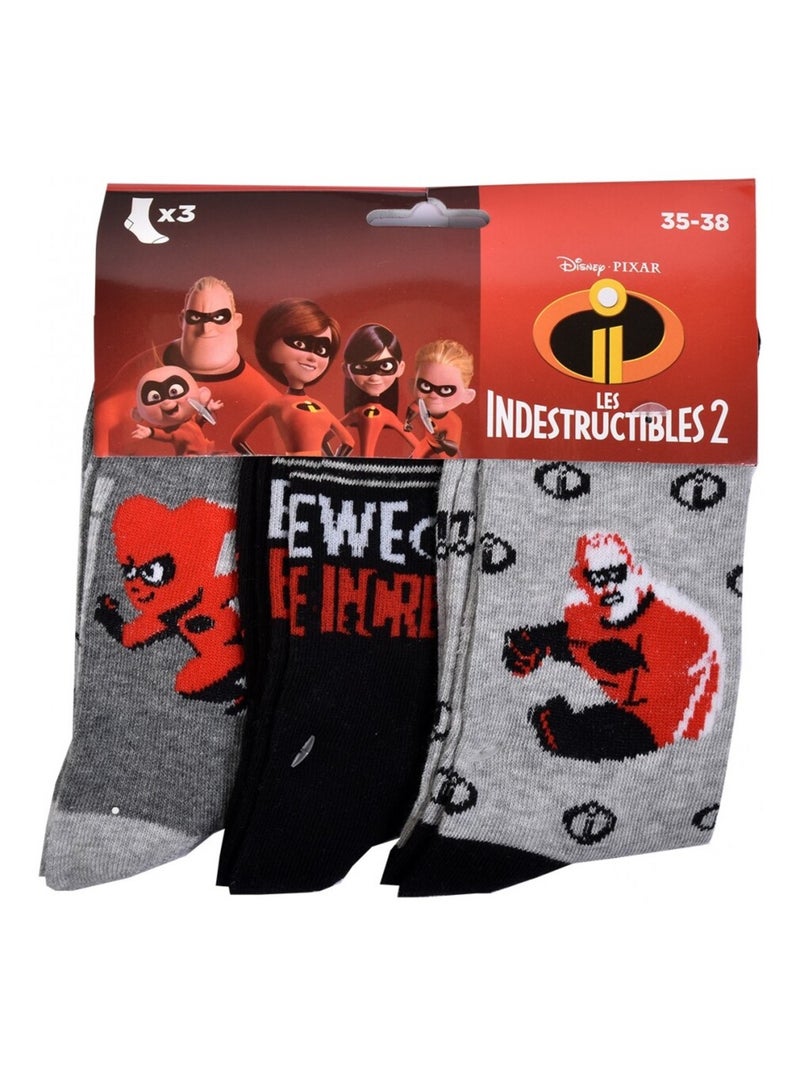 Chaussettes Garçon Licence PACK DE 12 PAIRES LES INDESTRUCTIBLES Noir Rouge Gris - Kiabi