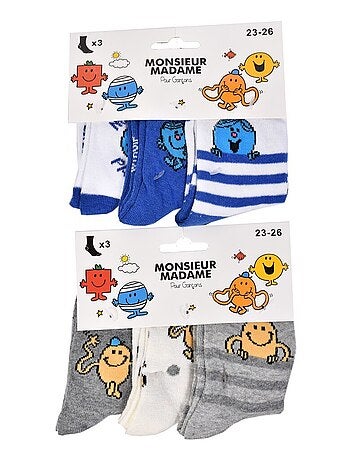 Chaussettes Garçon Licence PACK DE 12 PAIRES MONSIEUR MADAME