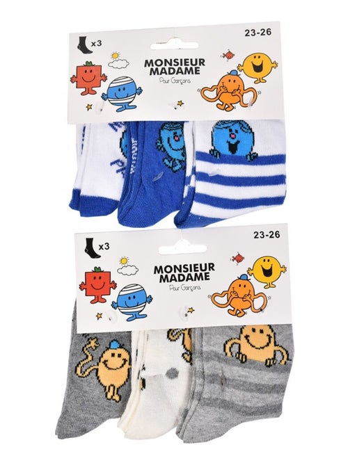 Chaussettes Garçon Licence PACK DE 12 PAIRES MONSIEUR MADAME - Kiabi