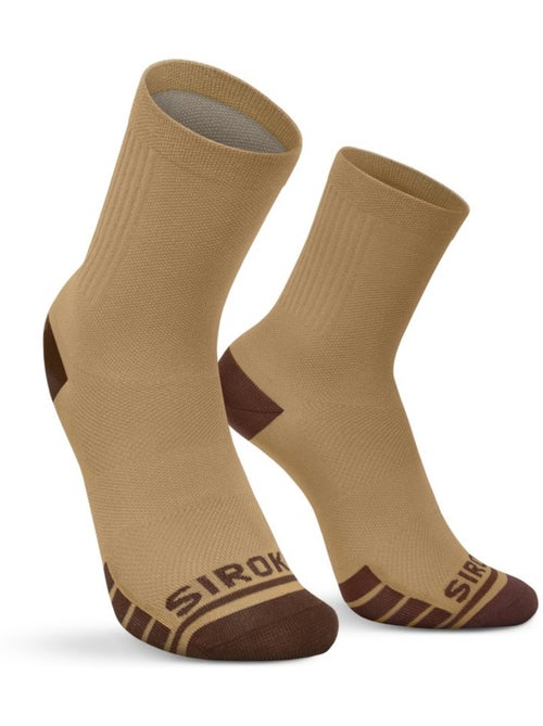 Chaussettes gravel cyclisme homme et femme gs1 mustard - Kiabi