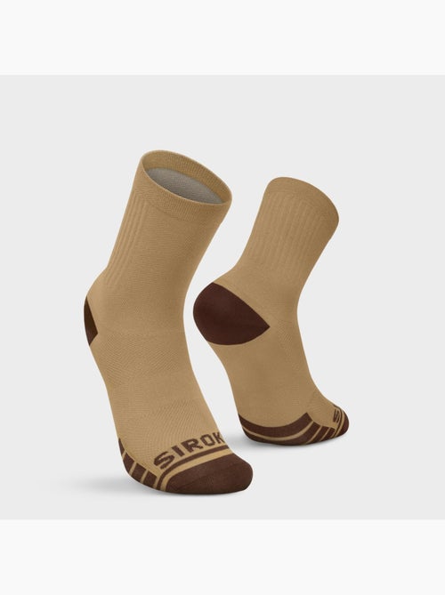 Chaussettes gravel cyclisme homme et femme gs1 mustard - Kiabi