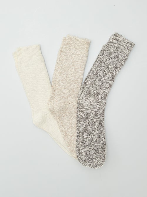 Chaussettes hautes - lot de 3 - Kiabi