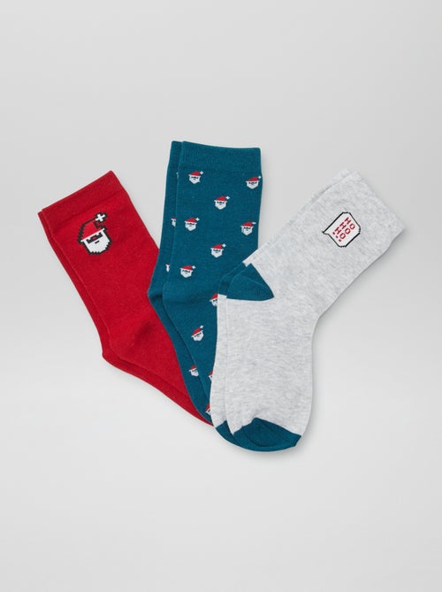 Chaussettes hautes de Noël - lot de 3 - Kiabi