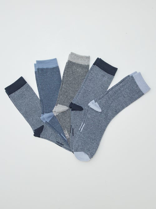 Chaussettes hautes en maille - Lot de 5 - Kiabi